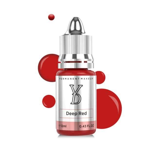 Deep red lips blush